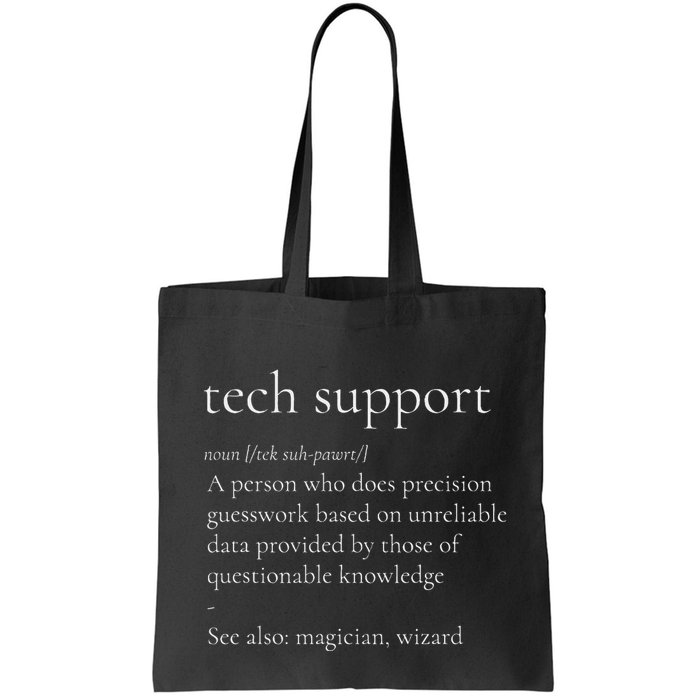 Tech Support Funny Definition Internet Nerd Tote Bag