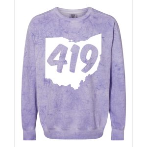 Toledo Sandusky Field 419 Area Code Ohio Cute Gift Colorblast Crewneck Sweatshirt