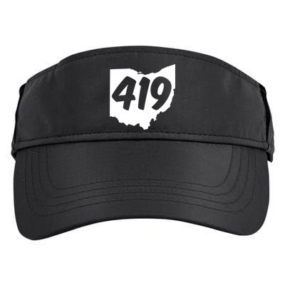 Toledo Sandusky Field 419 Area Code Ohio Cute Gift Adult Drive Performance Visor