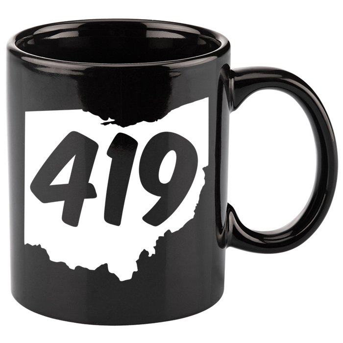 Toledo Sandusky Field 419 Area Code Ohio Cute Gift 11oz C Handle Ceramic Mug