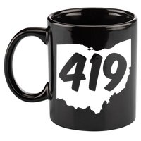 Toledo Sandusky Field 419 Area Code Ohio Cute Gift 11oz C Handle Ceramic Mug