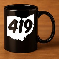 Toledo Sandusky Field 419 Area Code Ohio Cute Gift 11oz C Handle Ceramic Mug