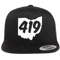 Toledo Sandusky Field 419 Area Code Ohio Cute Gift Flat Bill Trucker Hat