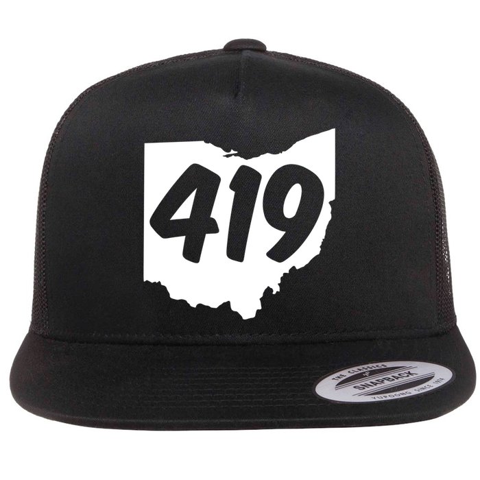 Toledo Sandusky Field 419 Area Code Ohio Cute Gift Flat Bill Trucker Hat