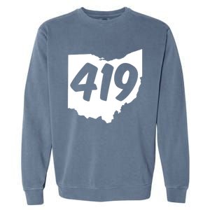 Toledo Sandusky Field 419 Area Code Ohio Cute Gift Garment-Dyed Sweatshirt