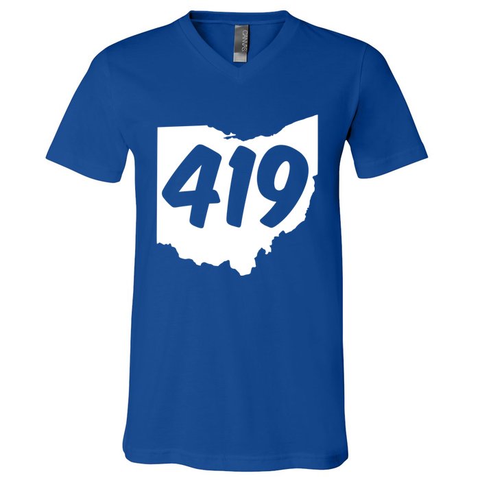 Toledo Sandusky Field 419 Area Code Ohio Cute Gift V-Neck T-Shirt