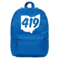 Toledo Sandusky Field 419 Area Code Ohio Cute Gift 16 in Basic Backpack