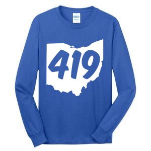 Toledo Sandusky Field 419 Area Code Ohio Cute Gift Tall Long Sleeve T-Shirt