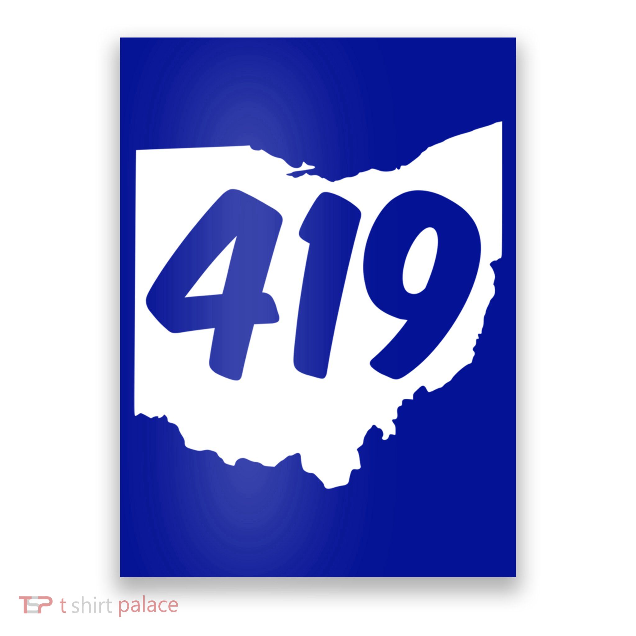 Toledo Sandusky Field 419 Area Code Ohio Cute Gift Poster