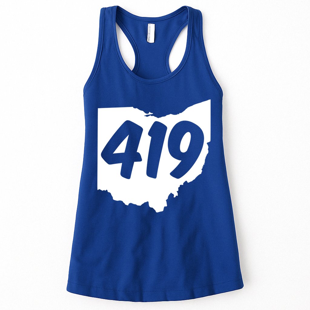 Toledo Sandusky Field 419 Area Code Ohio Cute Gift Womens Tank Top