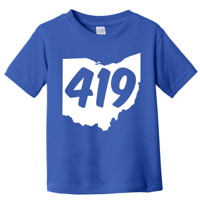 Toledo Sandusky Field 419 Area Code Ohio Cute Gift Toddler T-Shirt