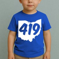 Toledo Sandusky Field 419 Area Code Ohio Cute Gift Toddler T-Shirt