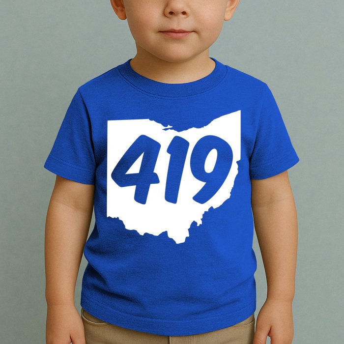 Toledo Sandusky Field 419 Area Code Ohio Cute Gift Toddler T-Shirt