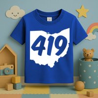 Toledo Sandusky Field 419 Area Code Ohio Cute Gift Toddler T-Shirt