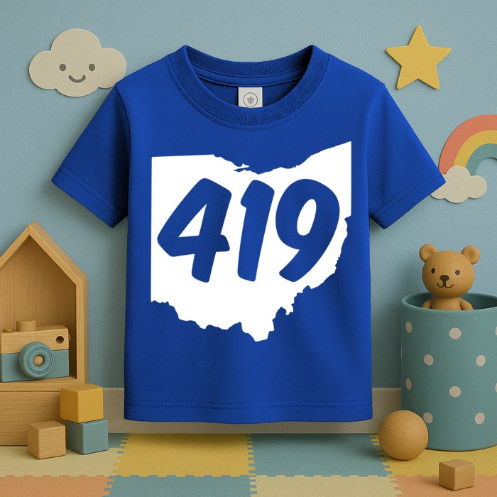 Toledo Sandusky Field 419 Area Code Ohio Cute Gift Toddler T-Shirt