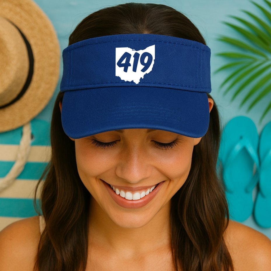 Toledo Sandusky Field 419 Area Code Ohio Cute Gift Visor