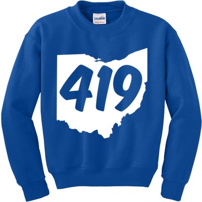 Toledo Sandusky Field 419 Area Code Ohio Cute Gift Kids Sweatshirt