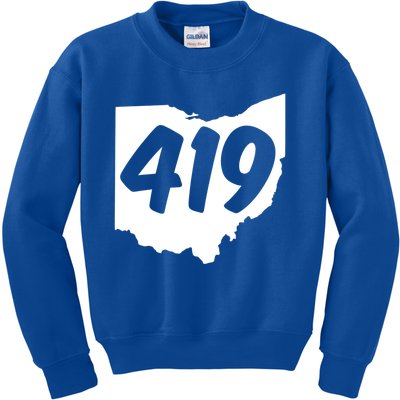 Toledo Sandusky Field 419 Area Code Ohio Cute Gift Kids Sweatshirt