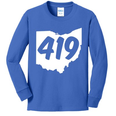 Toledo Sandusky Field 419 Area Code Ohio Cute Gift Kids Long Sleeve Shirt