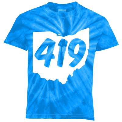 Toledo Sandusky Field 419 Area Code Ohio Cute Gift Kids Tie-Dye T-Shirt