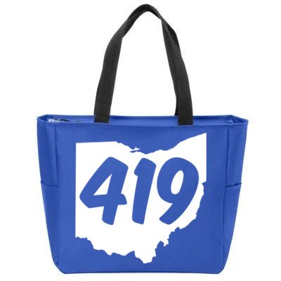 Toledo Sandusky Field 419 Area Code Ohio Cute Gift Zip Tote Bag