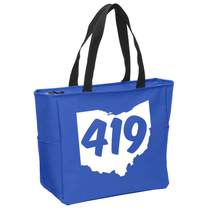 Toledo Sandusky Field 419 Area Code Ohio Cute Gift Zip Tote Bag
