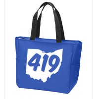 Toledo Sandusky Field 419 Area Code Ohio Cute Gift Zip Tote Bag