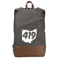 Toledo Sandusky Field 419 Area Code Ohio Cute Gift Cotton Canvas Backpack