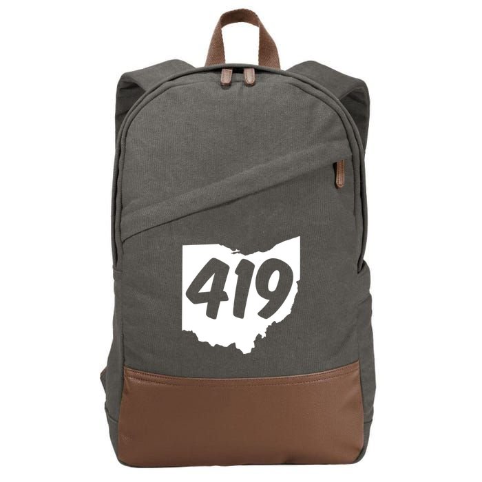 Toledo Sandusky Field 419 Area Code Ohio Cute Gift Cotton Canvas Backpack
