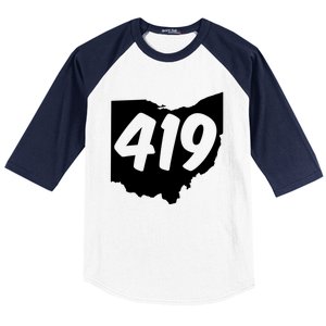 Toledo Sandusky Field 419 Area Code Ohio Cute Gift Baseball Sleeve Shirt