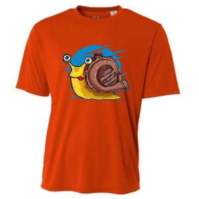 Turbo Snail Funny Boost Car Engine Steam Punk Style Gift Cooling Performance Crew T-Shirt