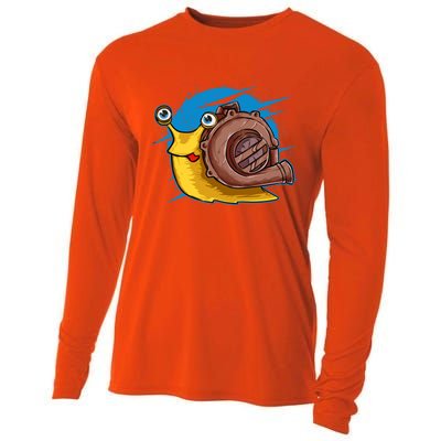 Turbo Snail Funny Boost Car Engine Steam Punk Style Gift Cooling Performance Long Sleeve Crew