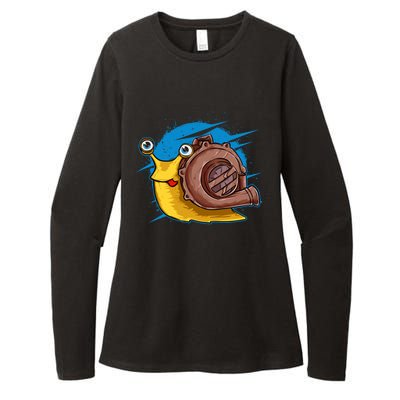 Turbo Snail Funny Boost Car Engine Steam Punk Style Gift Womens CVC Long Sleeve Shirt