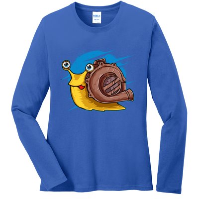 Turbo Snail Funny Boost Car Engine Steam Punk Style Gift Ladies Long Sleeve Shirt