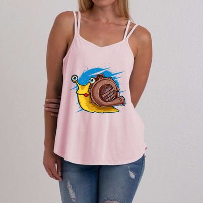 Turbo Snail Funny Boost Car Engine Steam Punk Style Gift Women's Strappy Tank