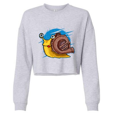 Turbo Snail Funny Boost Car Engine Steam Punk Style Gift Cropped Pullover Crew