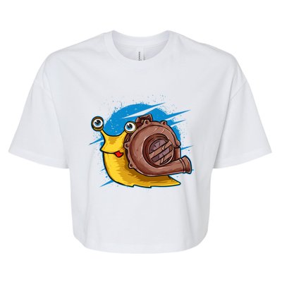 Turbo Snail Funny Boost Car Engine Steam Punk Style Gift Bella+Canvas Jersey Crop Tee