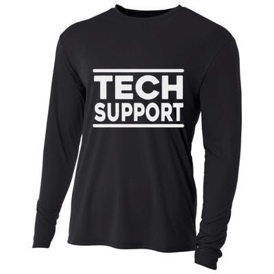 Tech Support Funny Cooling Performance Long Sleeve Crew