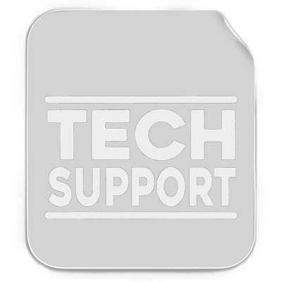 Tech Support Funny Permanent Decal Sticker