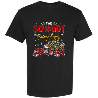 The Schmidt Family Christmas Matching Pajamas Garment-Dyed Heavyweight T-Shirt