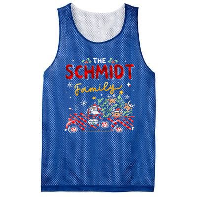 The Schmidt Family Christmas Matching Pajamas Mesh Reversible Basketball Jersey Tank