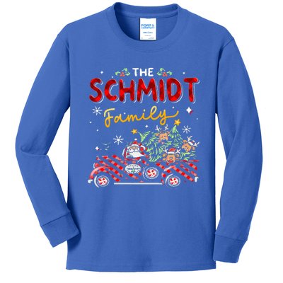 The Schmidt Family Christmas Matching Pajamas Kids Long Sleeve Shirt