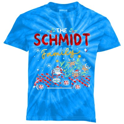 The Schmidt Family Christmas Matching Pajamas Kids Tie-Dye T-Shirt