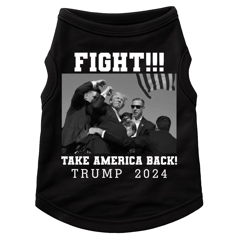Trump Shot Fight For America Take America Back Trump 2024 Doggie Tank