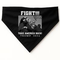 Trump Shot Fight For America Take America Back Trump 2024 USA-Made Doggie Bandana