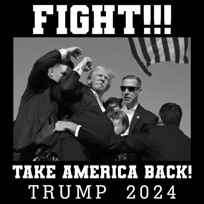 Trump Shot Fight For America Take America Back Trump 2024 Tall T-Shirt