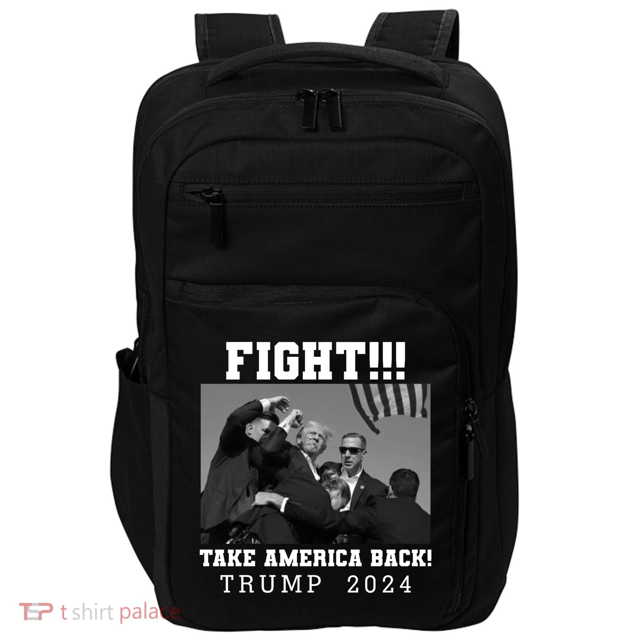 Trump Shot Fight For America Take America Back Trump 2024 Impact Tech Backpack