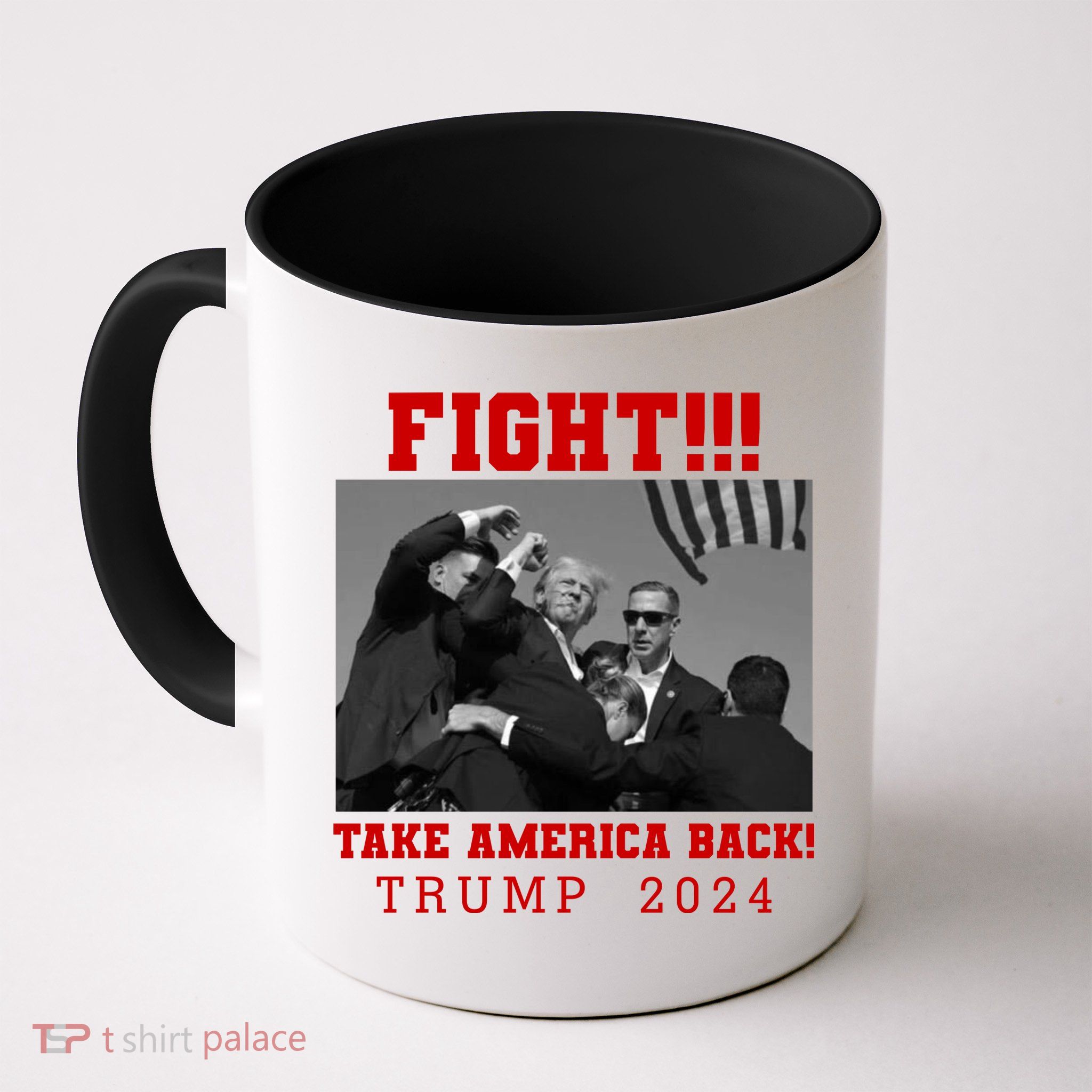 Trump Shot Fight For America Take America Back Trump 2024 Mug
