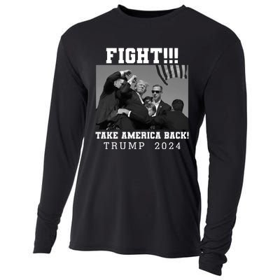 Trump Shot Fight For America Take America Back Trump 2024 Cooling Performance Long Sleeve Crew