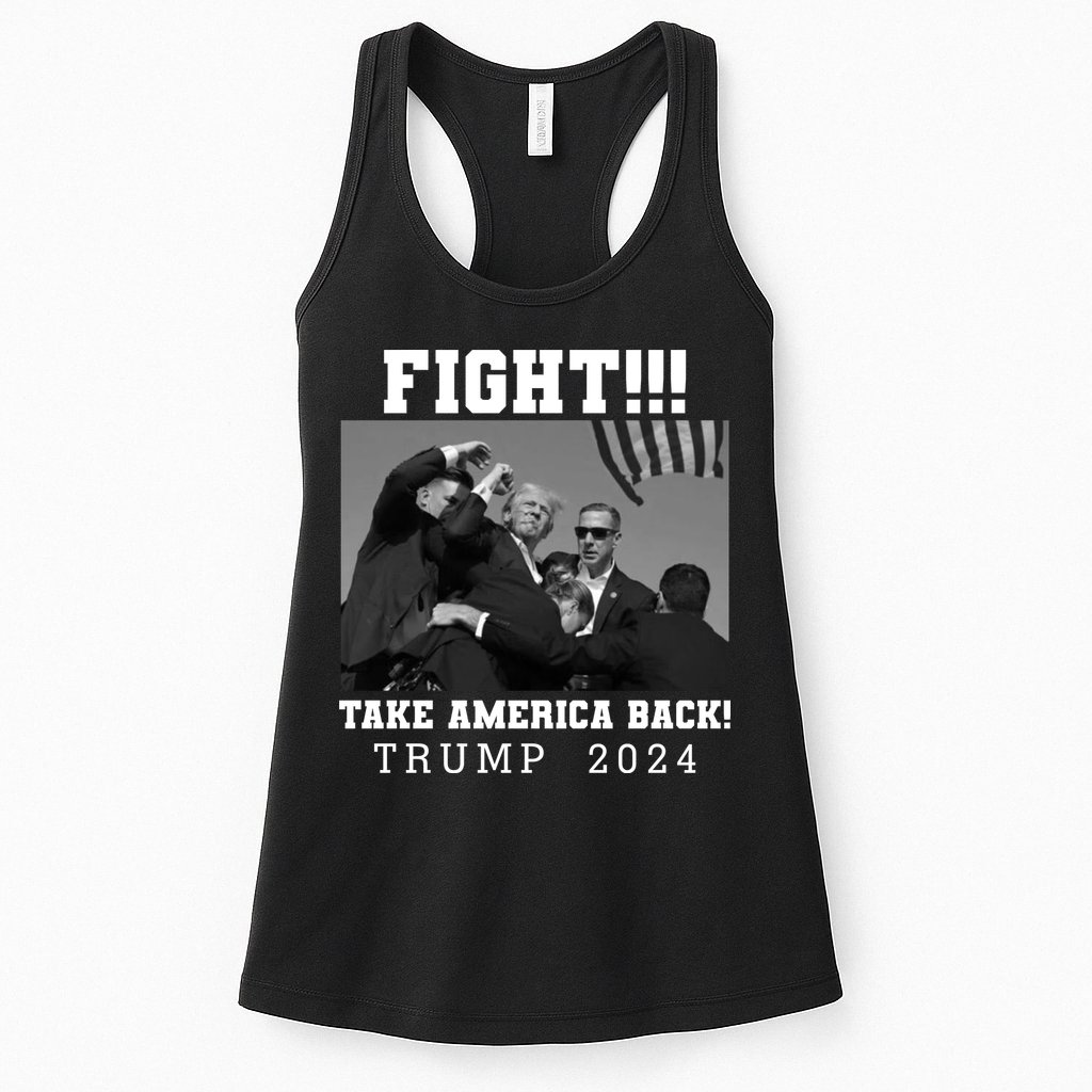 Trump Shot Fight For America Take America Back Trump 2024 Womens Tank Top